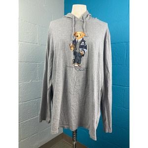 XXL gray Ralph Lauren polo Bear or Polobear long sleeve hoodie